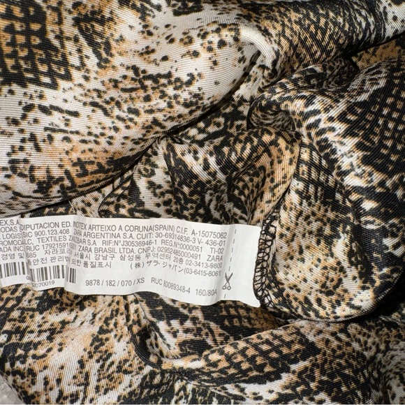 Zara Snake Print Blouse XS - Picture 9 of 9